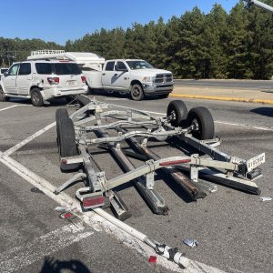 Trailer and Truck are Totaled but boat looks repairable