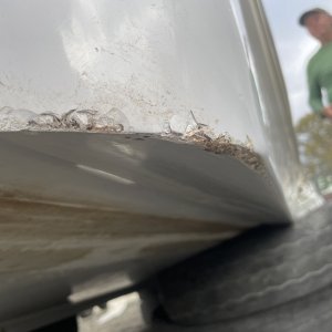 wicking water running down hull