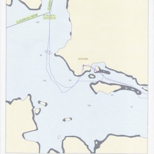 Media 'Chart copy Sister Lake-Chichogof Wilderness during Gale' in album 'black bear cub rolling rocks'