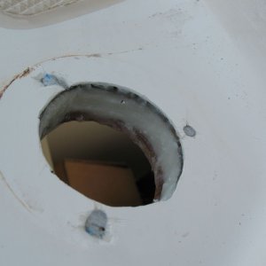filled with thickened epoxy