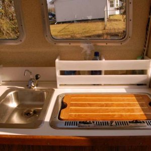 Media 'New counter tops and storage thing.' in album '(catdogcat) New arch mounted on the boat.'