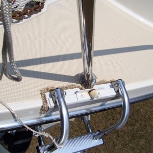 Boarding Ladder, Top View, Bill and Brenda's boat.