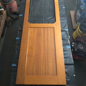Mahogany Door made from old shelving