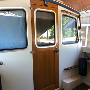 New DoorInstalled with matching header and new stern light