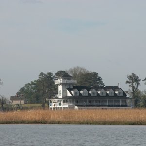 (Sea Angel) Departing view of Smithfield Station Marina on the Pagan River