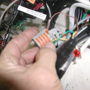 Media 'Nema 0183 connections' in album 'Hydrolic pump and computer under Helm seat.'