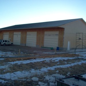 Garage front to be stuccoed.