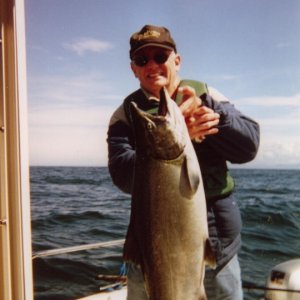 Reward for Mike (30 Lb. chinook).