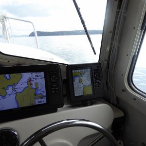 Heading back through Upright Channel Sunday morning