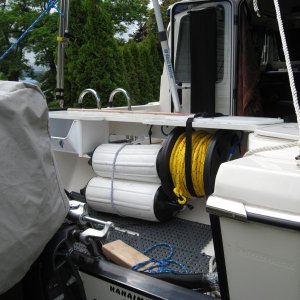 Media 'stowage keeps both cockpit and splashwell clearer and ship shape' in album 'Kerri On first look Oct 2010, one of the first 2011's'