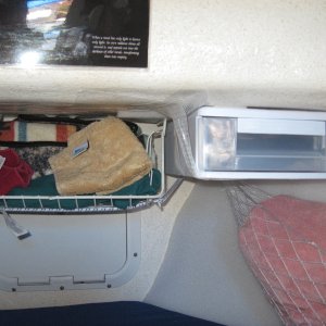 if this is a good solution, will put 1/2 inch foam (as on vee berth sides) and permanently fix to deck