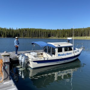 We were fortunate to to get the same slip for the season as last year.  Our favorite slip in the Marina.