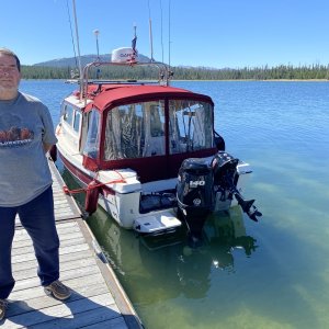 Jody & his Voyager with new 140 hp Suzuki