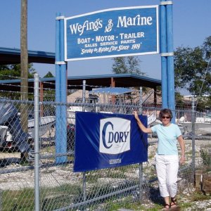 Apalachicola, Florida.
Well, Welfing's is really in Eastpoint, across the bridge from Apalach, but it just doesn't have the same ring to it.