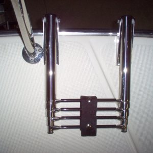 Ladder, folded on deck.