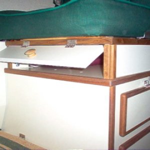 Log book and map storage.