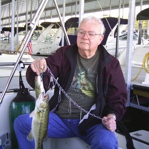 Media 'don't worry....they all went back in' in album 'Father in law Bill enjoys his trip to lake Martin and first time on C-Pearl'
