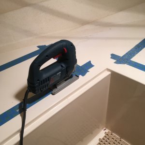 010 I borrowed a much nicer jig saw from work than the one I own and put a brand new fine tooth  blade on it