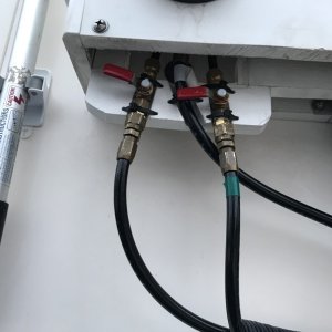 View of shutoff valves I installed on Cockpit Helm