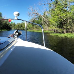 Heading up the Norris Dead River before the gathering to catch up wtih a group already at DeLeon Springs. (For Pancakes the next morning!)