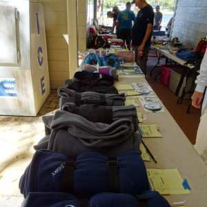 Media 'Fleeces donated by C Dory--thanks--they are comfy!' in album 'Heading up the Norris Dead River before the gathering to catch up wtih a group already at DeLeon Springs. (For Pancakes the next morning!)'