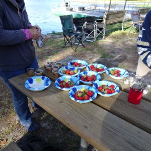 And the very good strawberry with coatings and dips!