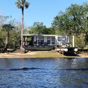 Pontoon House along River