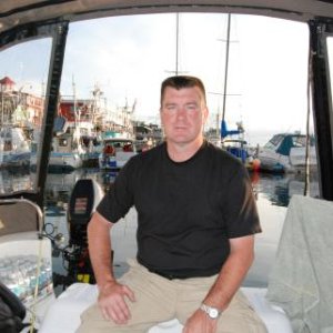 Don in Prince Rupert. Enjoying a sunny day before we set out.