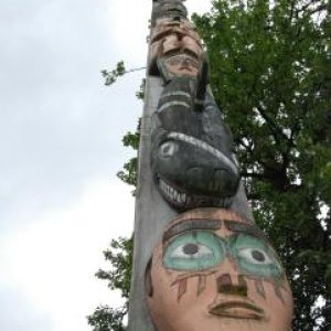 Totems, Shakes Island, Wrangell, Alaska