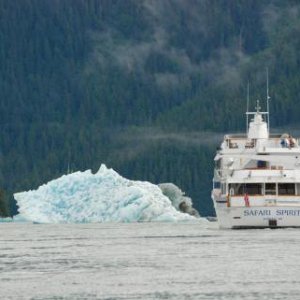 MV Safari Spirit and Icebergs from Le Conte Glacier southeast of Petersburg