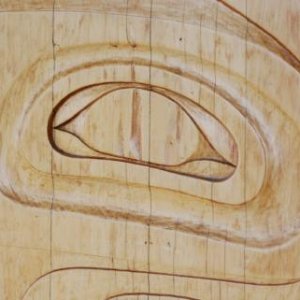 Carved door at Mendenhall Glacier Visitor Center