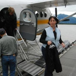At the sea-plane dock, Taku Lodge