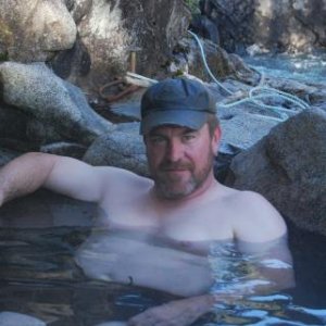 Baranof Hot Springs lower pool, Baranof Creek in background