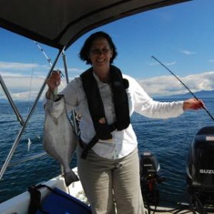 Halibut. Not so big, but at least we found some.