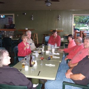 Dinner in Brewerton...all by ourselves.
