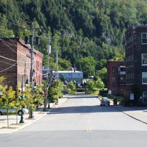 Little Falls NY. This street was underwater in the spring.