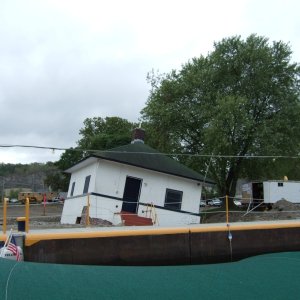 Flood damage to lock 10. This lock didn't open again until August 18th.