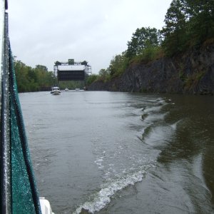 The guard gate entering the Waterford flight of five.