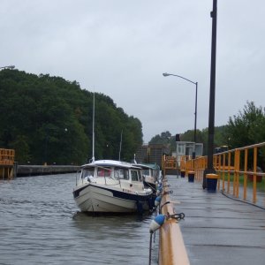 Lock 4 in the Waterford flight of five which raises boats 150 ft heading west from Troy NY.