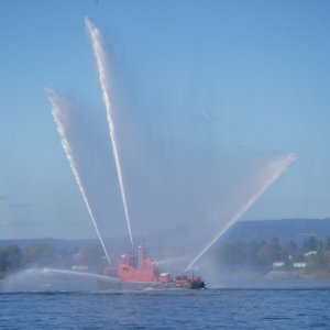 Putting a lot of water into the air.  Navy Days at Victoria, BC, 2007