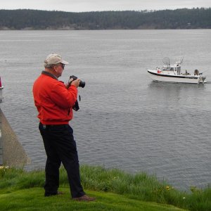 Roger taking photos for the SBYC Opening Day parade.