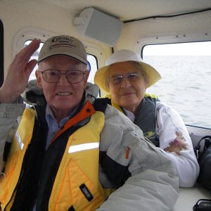 Woody, and Dee out for a ride.  What a trip, celebrating their 61st aniversary.