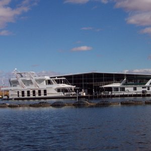 Two of the largest house boats at Halls Crossing Marina 11-11-10