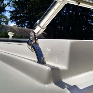 Media 'All SS hardware, and just 1 clamp to roof rail on each side.' in album 'Unique canvas previous owner had custom made'