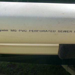 Media '4 in PVC perforated sewer pipe' in album 'Fender Board side view'