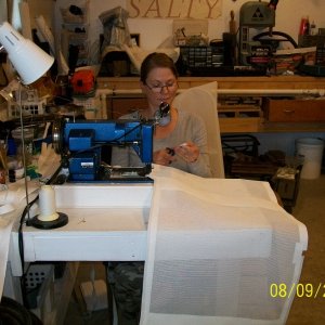 More canvas work-Phifertex exterior window covers