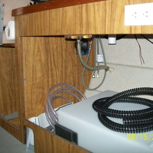 second fresh water tank-under galley counter