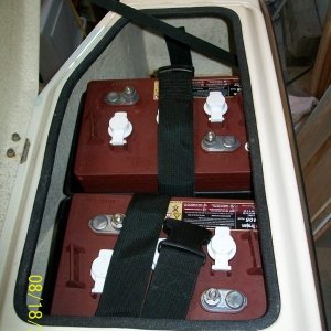 House battery bank-port side fish well