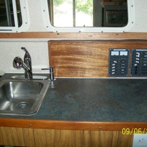 The 110 vAC and 12 Volt panels finished