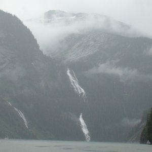 heavy rain making for even larger waterfalls, fords terror